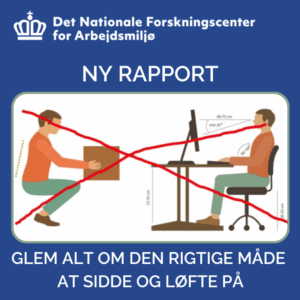 Arbejdsmiljø løfte og sidde