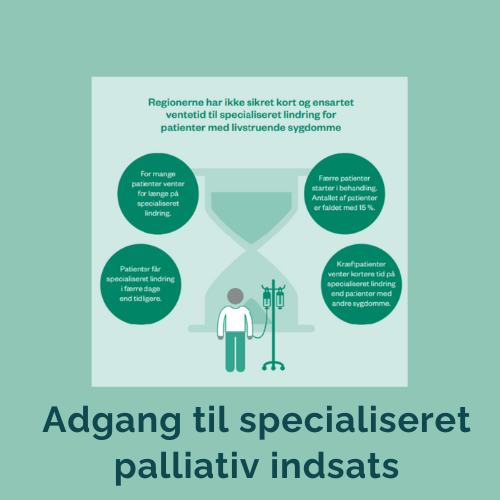 Adgang til specialiseret palliativ indsats, kritik af ventetider, kritik af fortsat ulighed i sundhed
