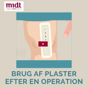 Instruktionsvideo, brug af plaster efter en operation